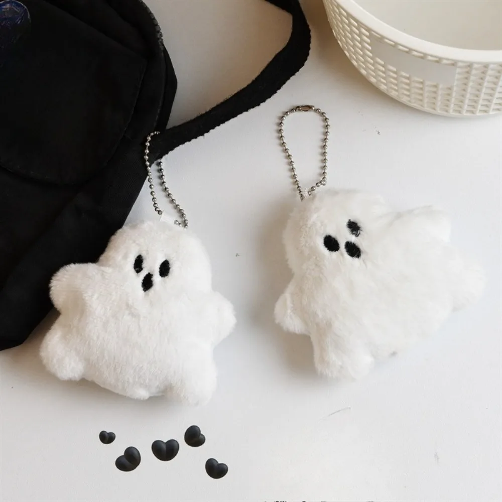 1–10 Stück niedliche weiße weiche Geister-Ornamente, Halloween-Anhänger, Rucksack-Taschen-Deko-Schlüsselanhänger für Halloween-Feiertagsparty-Geschenk – Detail 3