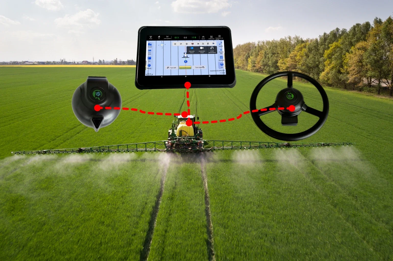 Tractor Auto Ster Automatic Steering System Tractor GPS Agricultural Navigation System RTK Base Station