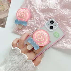 3D Lollipop Korea Epoxy Cute Stand For Cell Phone Grip Tok Mobile Holder Griptok For IPhone 13 Pro Max IPad Car Bracket