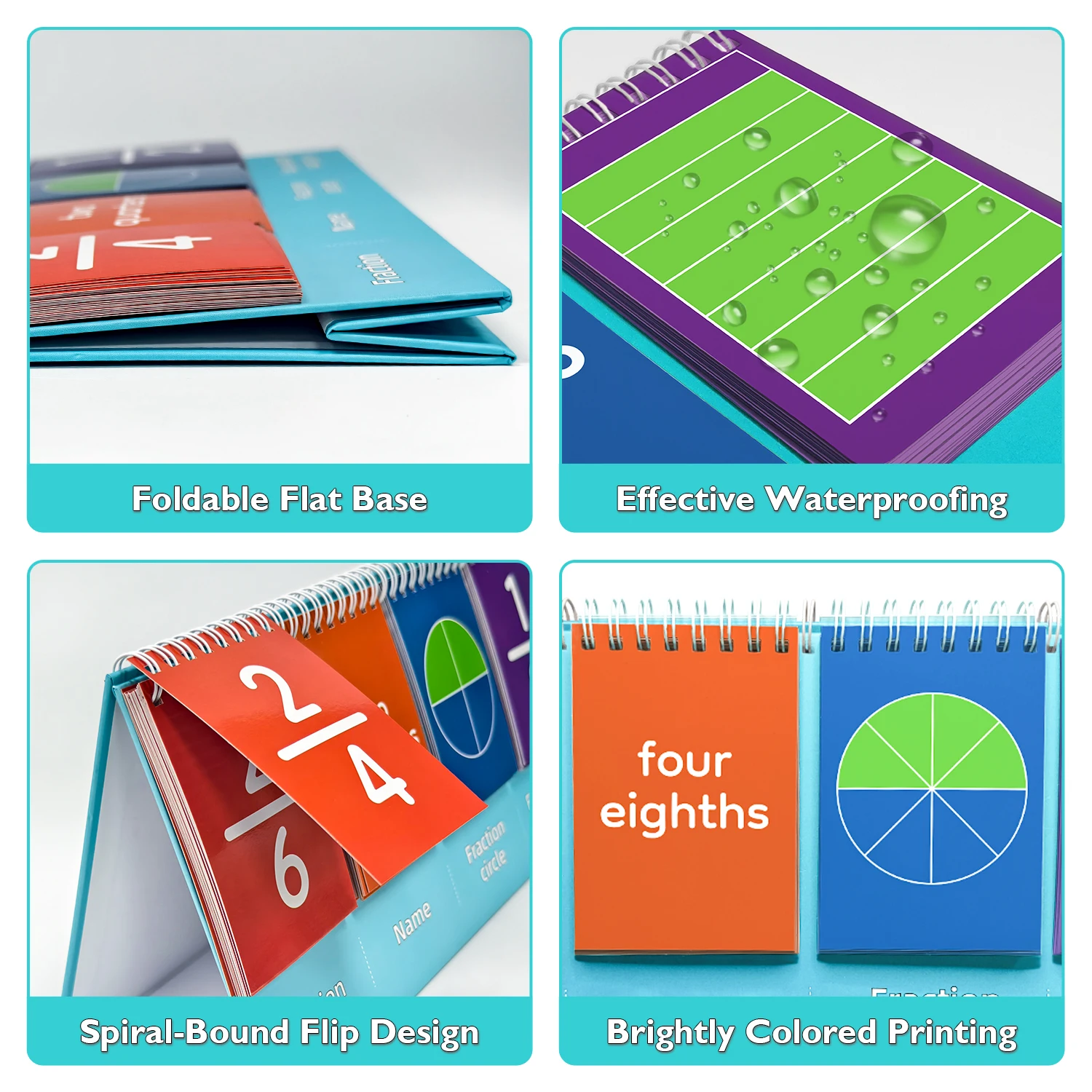 Calendrier à rabat de fractions mathématiques, outil d'apprentissage précoce des mathématiques pour enfants, jouet éducatif interactif pour la maison et l'école ​