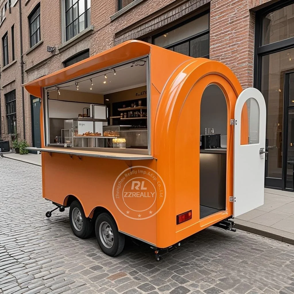 

2025 NEW Mobile Street Fast Food Carts Stainless Steel Custom Fully Kitchen Equipment Food Truck Trailer