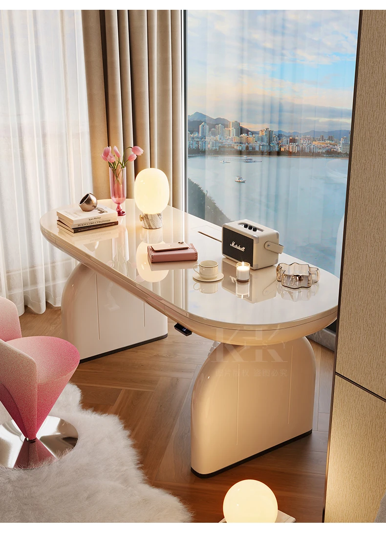 Moderner Arbeits-Computertisch mit elektrischem Lift S