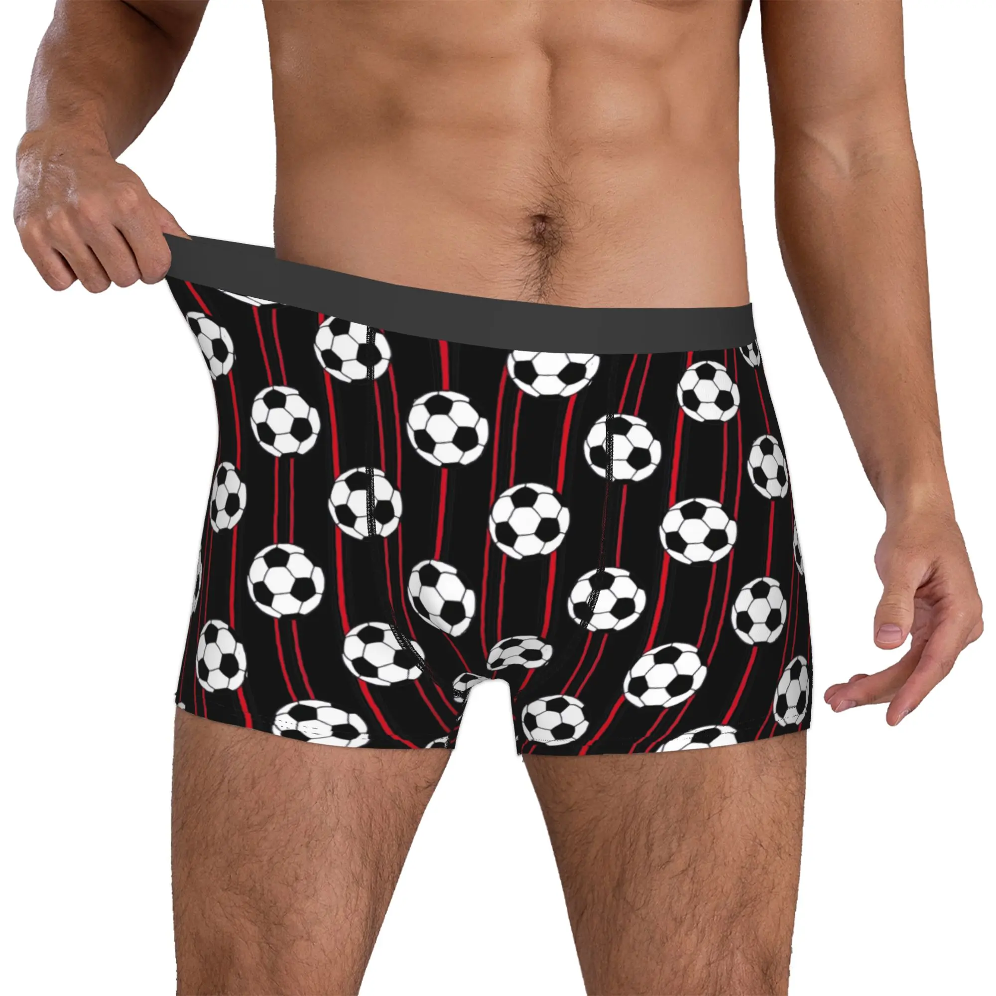 SoccerlyCool Vertical Stripes  Boxers Shorts Mens Footbally  Briefs Underwear Cool Underpants