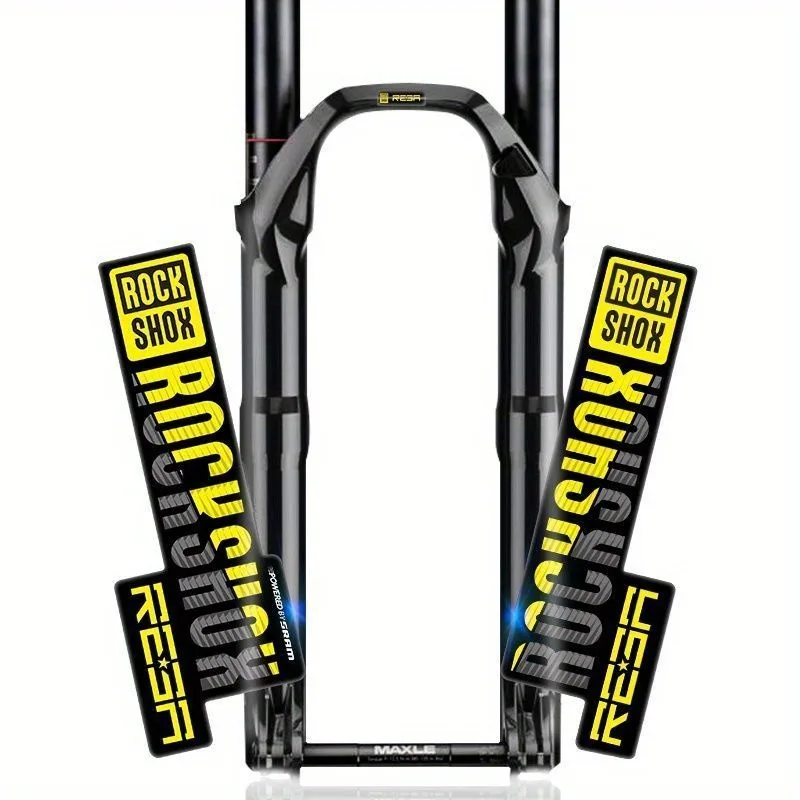 Adesivos Não Transparentes para Amortecedores Dianteiros de MTB 2PCS/Sheet com Logo, Compatíveis com a Garrafa de Amortecimento RockShox REBA RL 2020, Acessórios de Substituição