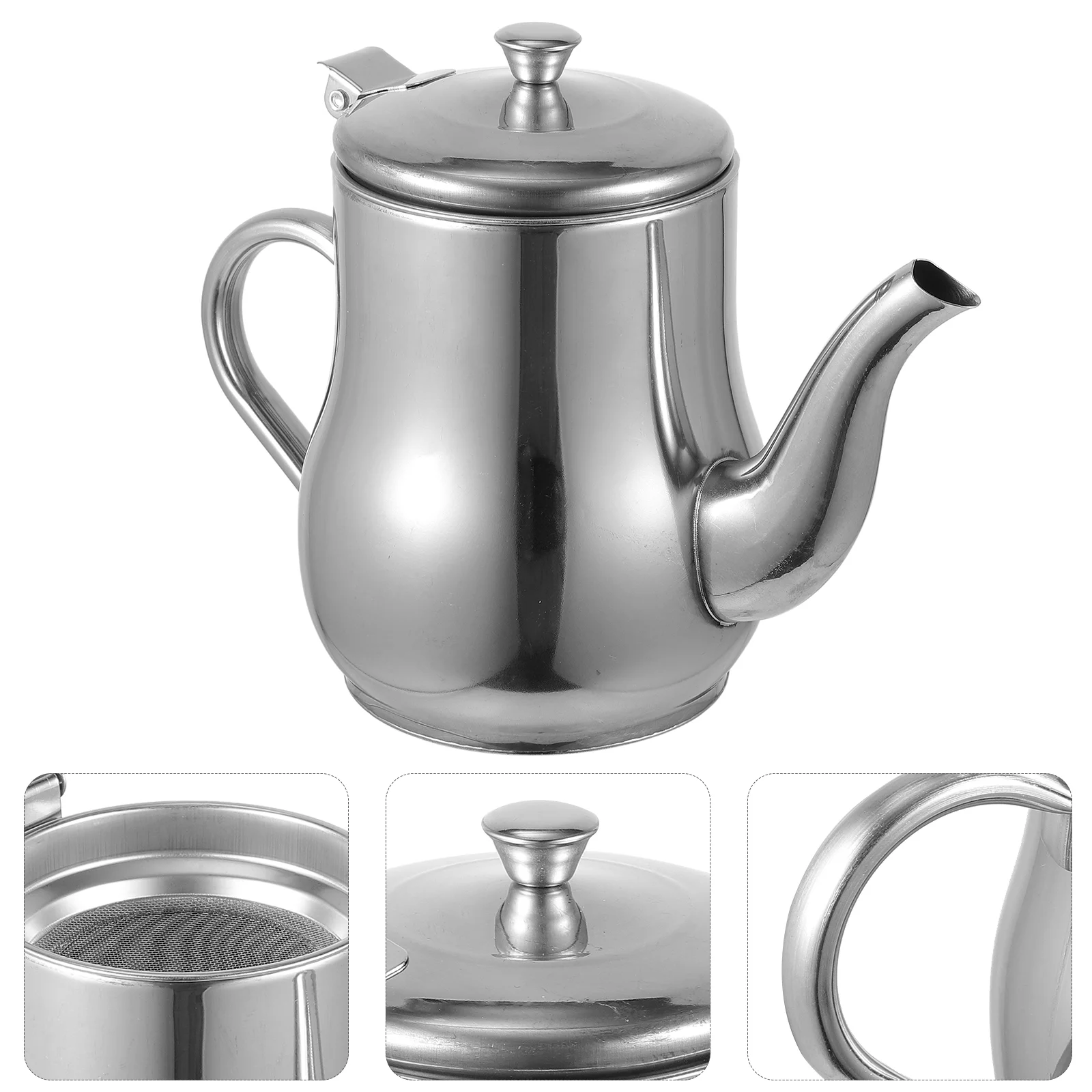 

Stainless Steel Oil Pot Syrup Olla Ceparador De Aceite Bottle Strainer Spray