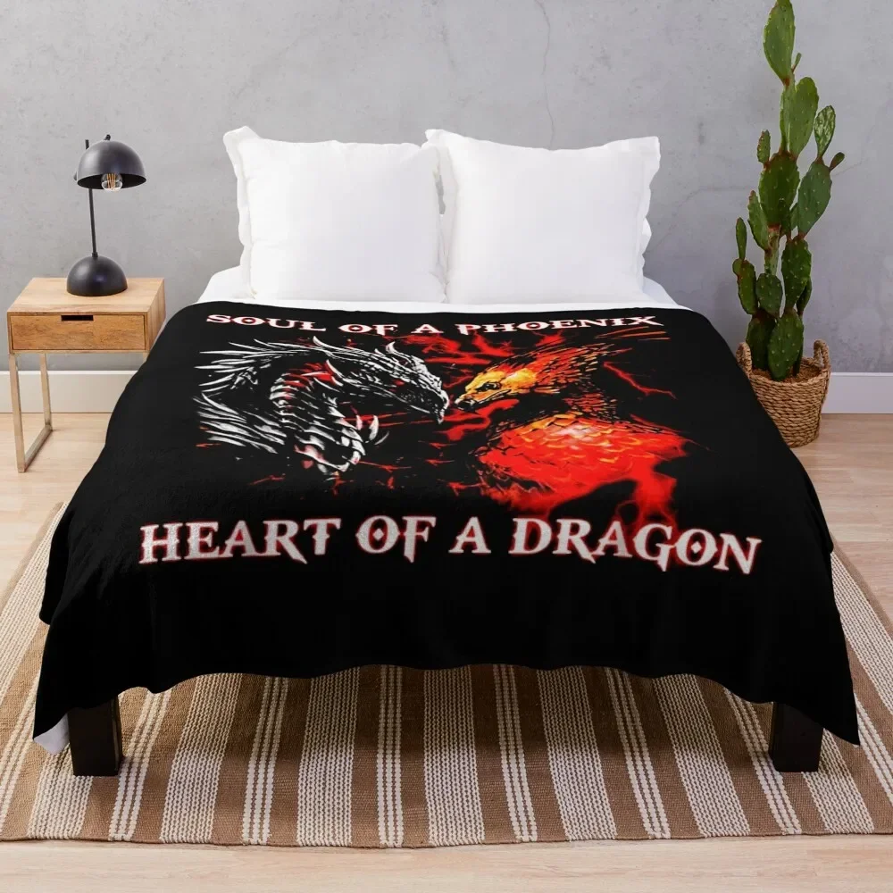 

Soul of a phoenix heart of a dragon Throw Blanket decorative wednesday Luxury Throw Moving Blankets