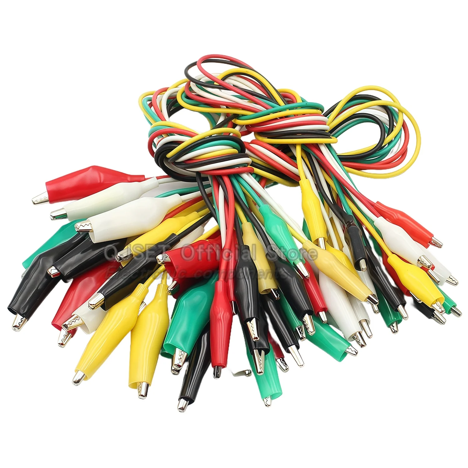 10개 50cm 클립 번호 28MM/35/45mm 와이어가 있는 앨리게이터 클립, 전기 앨리게이터 클립용 앨리게이터 클립이 있는 점퍼 와이어