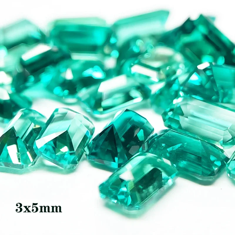 Lab Grown Columbia Emerald Emerald รูปร่างขนาดเล็ก Charms อัญมณี DIY แหวนสร้อยคอต่างหูวัสดุหลักที่มีใบรับรอง