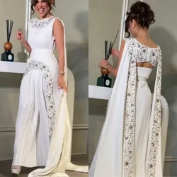 Jersey plisado con lentejuelas para el Día de San Valentín, vestido Midi recto con cuello redondo para ocasiones a medida