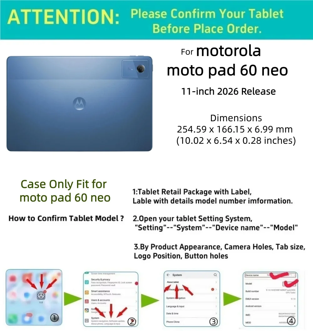 Kids Friendly Silicone Case for Motorola Moto Pad 60 Neo 11