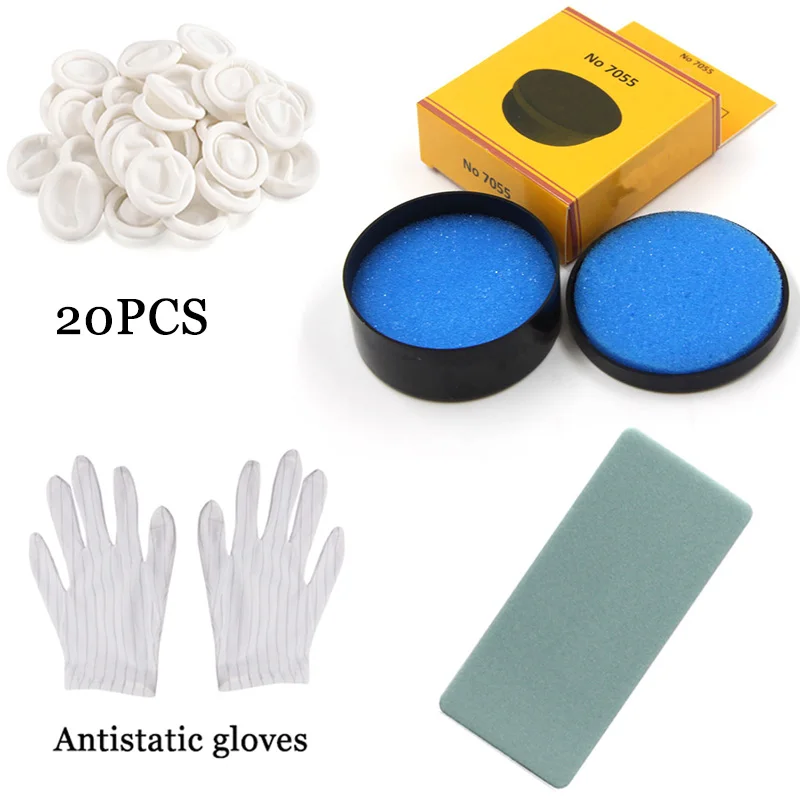 2/4PCS Watch Repair Tool Anti Static Disposable Finger Rubber Gloves Non-slip Finger Cots Waterproof Paste for Watch Repair Set