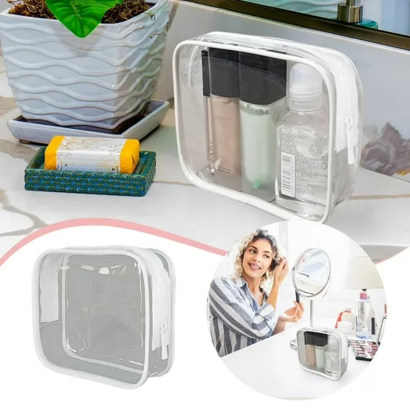 

Transparent PVC Bags Travel Organizer Clear Makeup Bag for Toiletries and Cosmetics Waterproof Beauty Case for Travelers