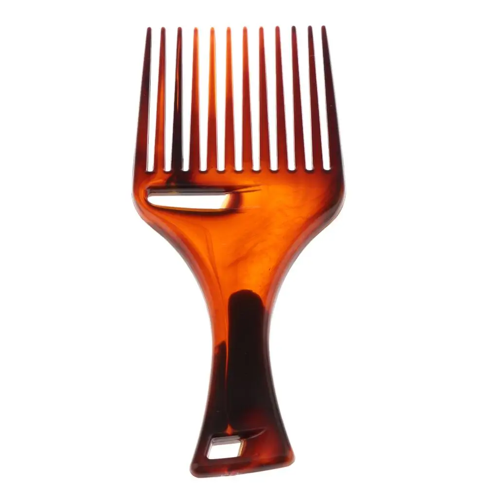 Salon Afro Comb Curling Comb Streak Comb Hair Styling Comb with Handle for Men