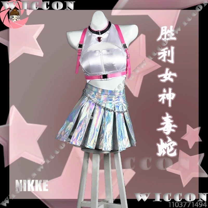 Viper 이バ Bavaglio SSR Niikkes Vittoria Dea Gioco Cosplay Y2K Abito Jirai Kei Vestiti Parrucca Donna Sexy Ragazza Carnevale di Halloween