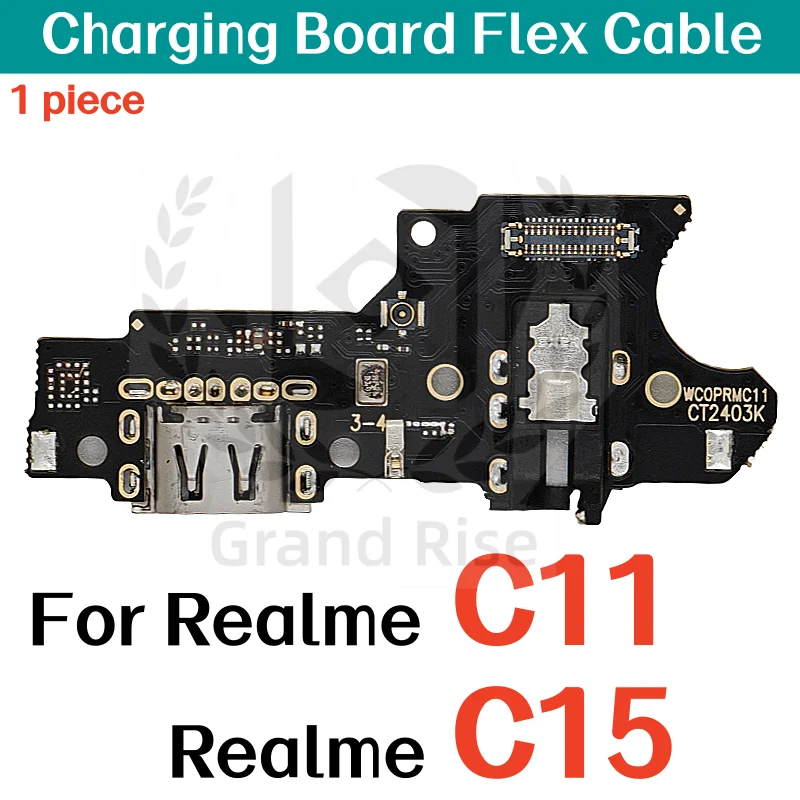 USB Charging Board Flex Cable For Realme C11 C15 C20 C21 Y C25Y C31 C35 C51 C53 C55 C61 C63 C65 C67 Charger Port Dock Connector