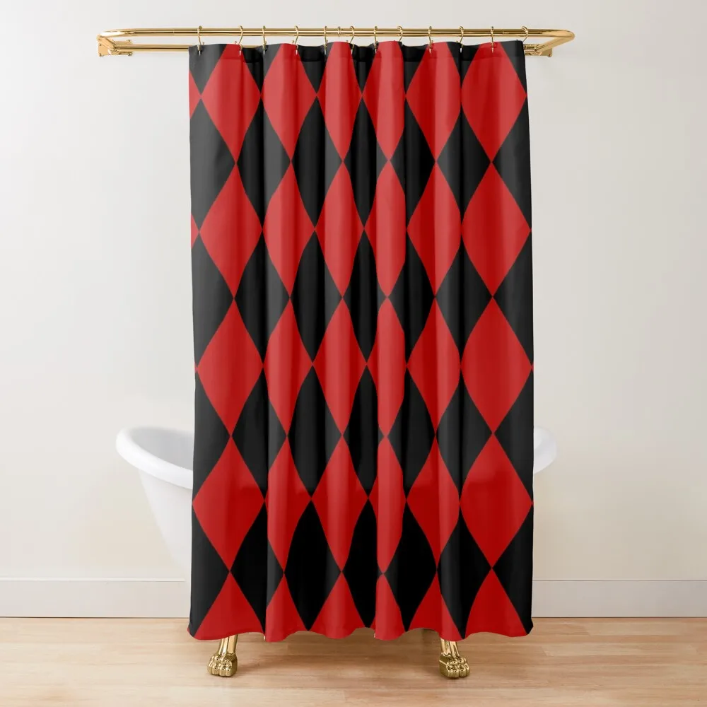 

Red Black Diamond Shower Curtain Shower Bathroom Shower For Bathrooms Bathroom For Waterproof Curtain