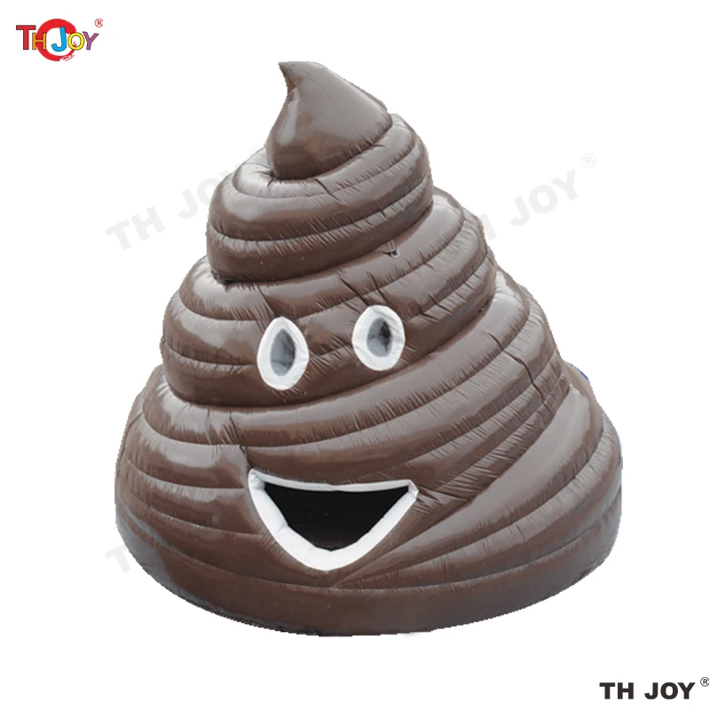 4 เมตรสูง Big Stink Turd Poop Emoji บ้านตีกลับทําให้พอง Big Stinka Jumper ปราสาท Bouncy