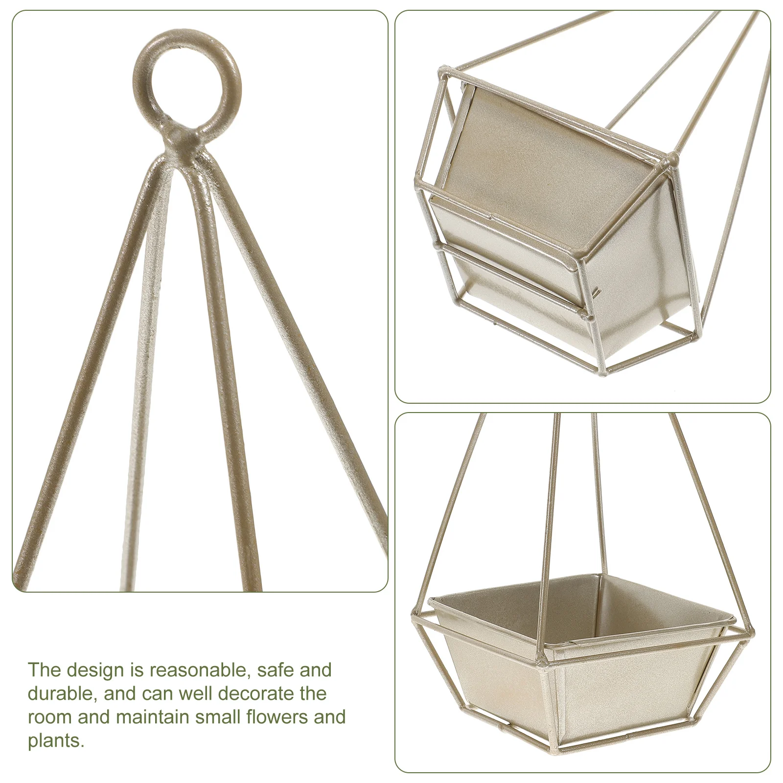 

1Pcs Hanging Flowerpot Iron Wall-Mounted Flower Holder Indoor Decorative Plant Container for Dorm Home Office Flower Holder