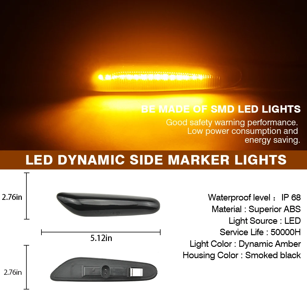 جديد LED الجانب ماركر مصباح مصباح إشارة ديناميكية لسيارات BMW 3 سلسلة E90/E91/E92/E93 (وليس M3) #3