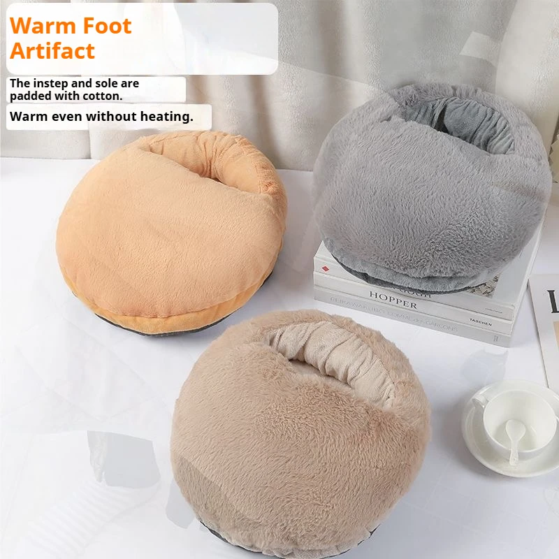 

USB Hand And Foot Warmer 5V Power Constant Temperature Heating Solid Color Plush Home Bedroom Winter Washable Foot Warmer