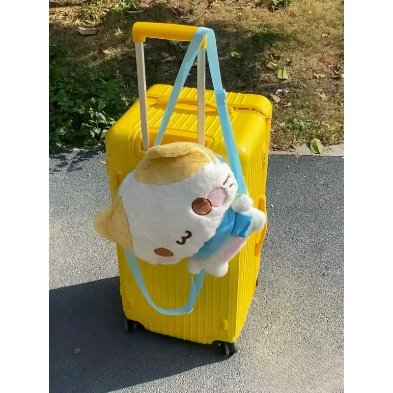 만화 ‌ Masyumaro 부드러운 플러시 배낭 애니메이션 박제 동물 플러시 장난감 Schoolbag 귀여운 학생 배낭 소녀 크리스마스 선물