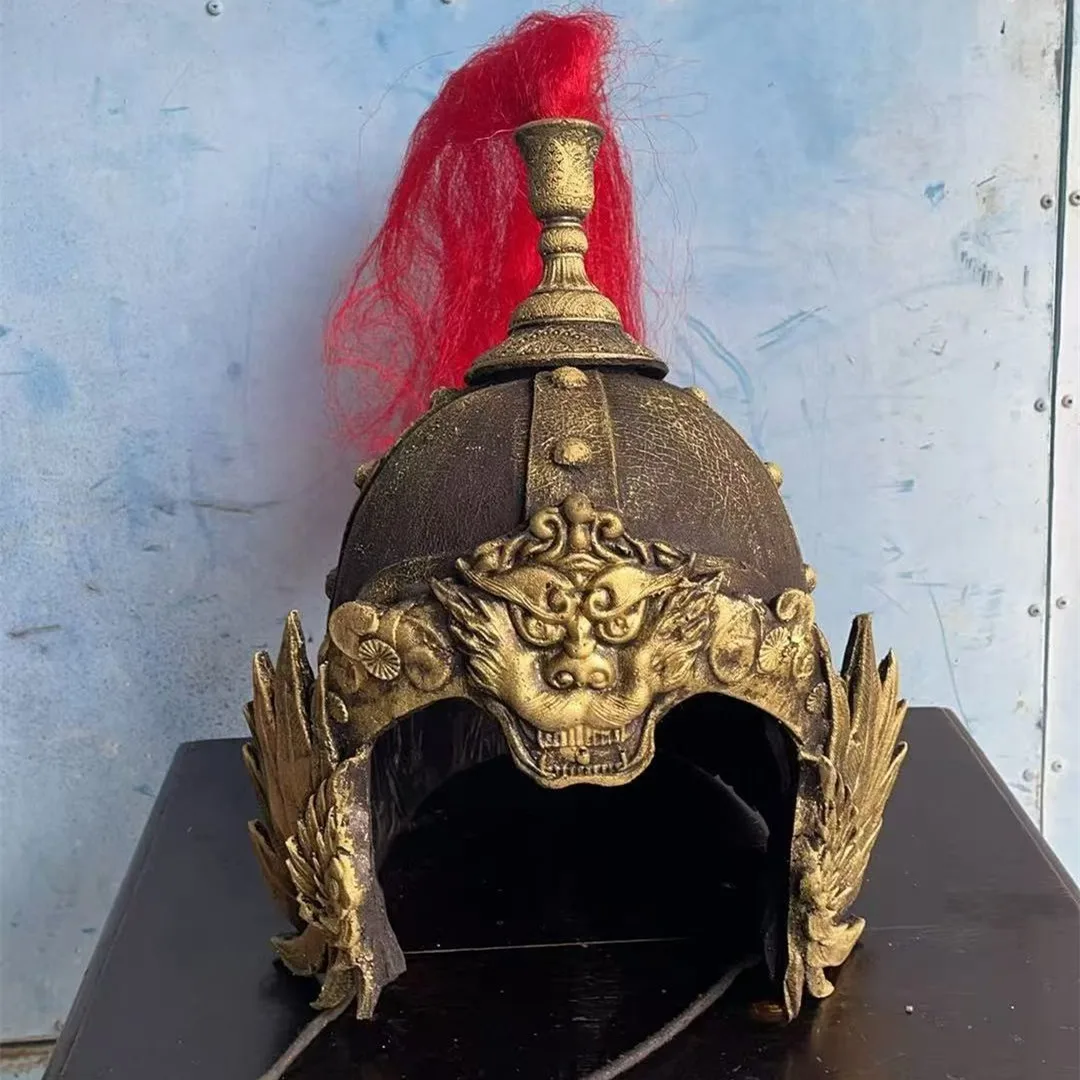 PU Foam Chinese Ancient Armor Hats For Adults General Soldier Headgear Cap Halloween Carnival Masquerade Party Headwear Vintage