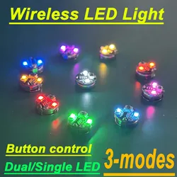 2PCS Super Brightness Key Button Lamp Wireless Led Lights 3-mode W Battery Diy Micro Scene Layout Illumination Materials Diorama