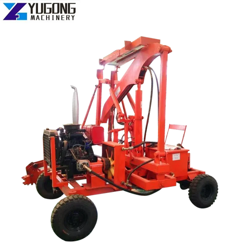 YG High Efficiency Pile Driver Machine Wheel Type Guardrail Piling Driver Self-propelled Hydraulic Guardrail Pile Driver Price