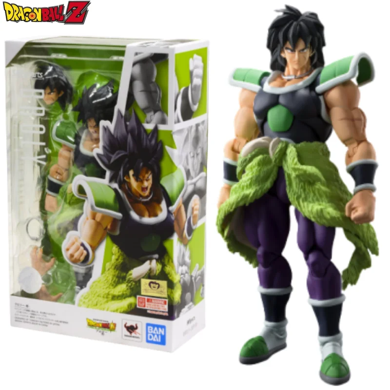 Original Bandai Tamashii Nations Dragon Ball Z Broly Super Saiyan S.h. Figuarts Collection Action Figure Model Toys Gifts