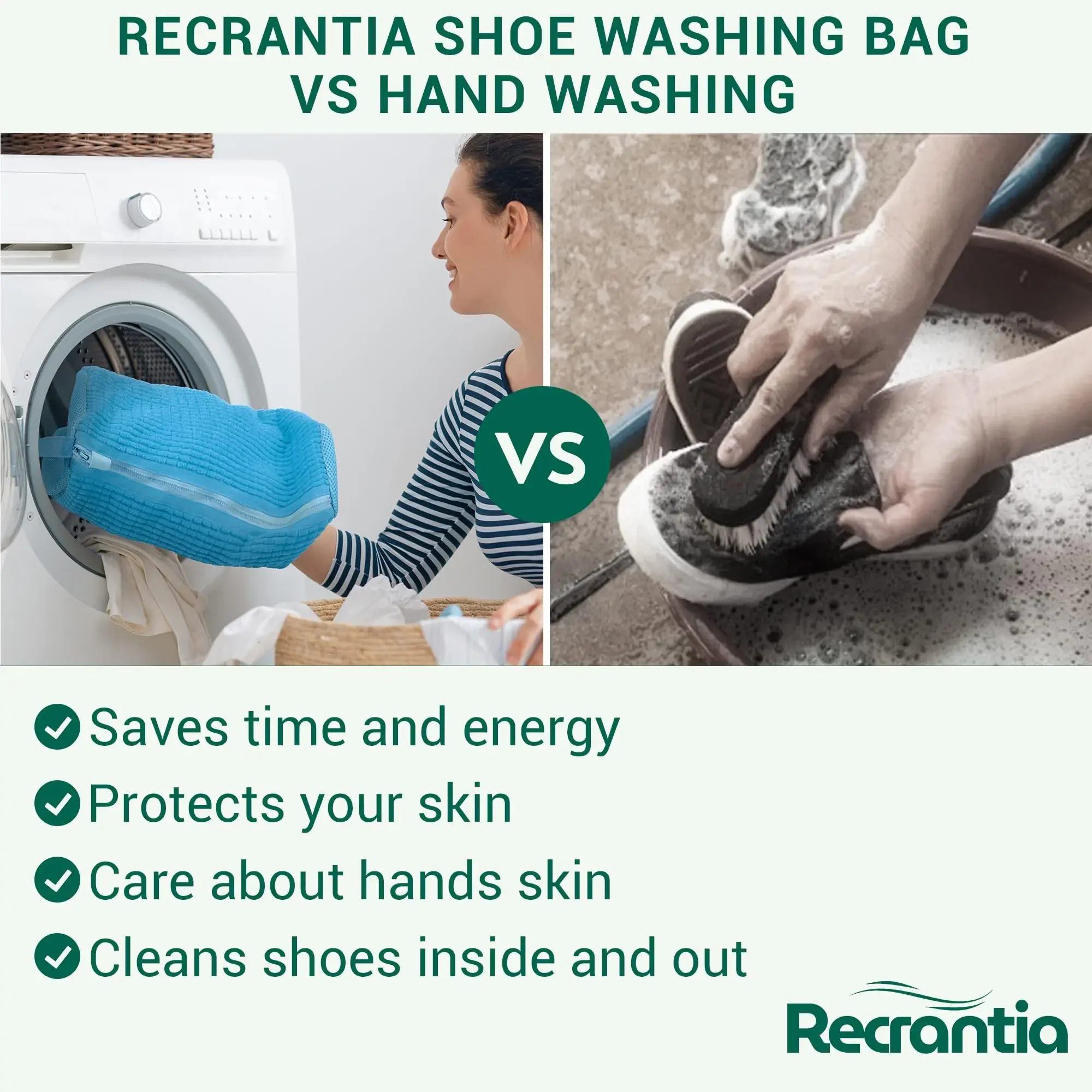 1/2/3PCS Reusable Shoes Cleaning Laundry Bags 360° Deep Wash Shoe Washing Bag For Sneakers Tennis Casual Shoes Slippers image 4