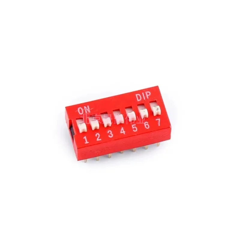 10pcs  DIP switch sliding red 2.54mm spacing 2 rows 1-12P 1P 2P 3P 4P 5P 6P 7P 8P 9P 10P 11P 12P DIP toggle switch DIP switch