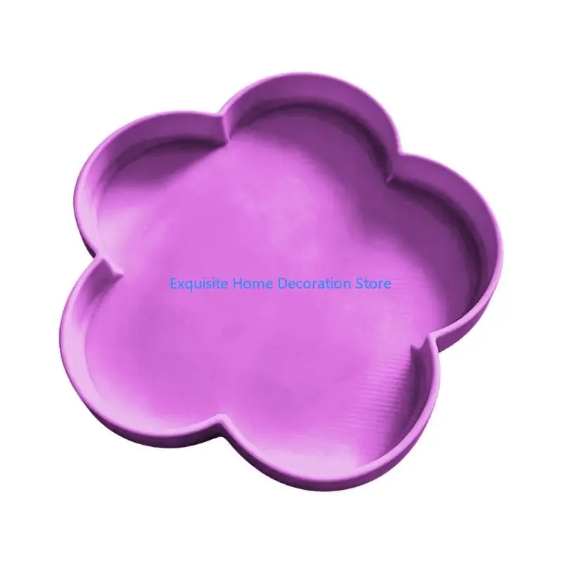 L5BF Jewelry Dish,Plastic Small Flower Shaped Rings Holder Jewelry Organizers,Trinket Dish for Christmas Birthday Wedding Gift
