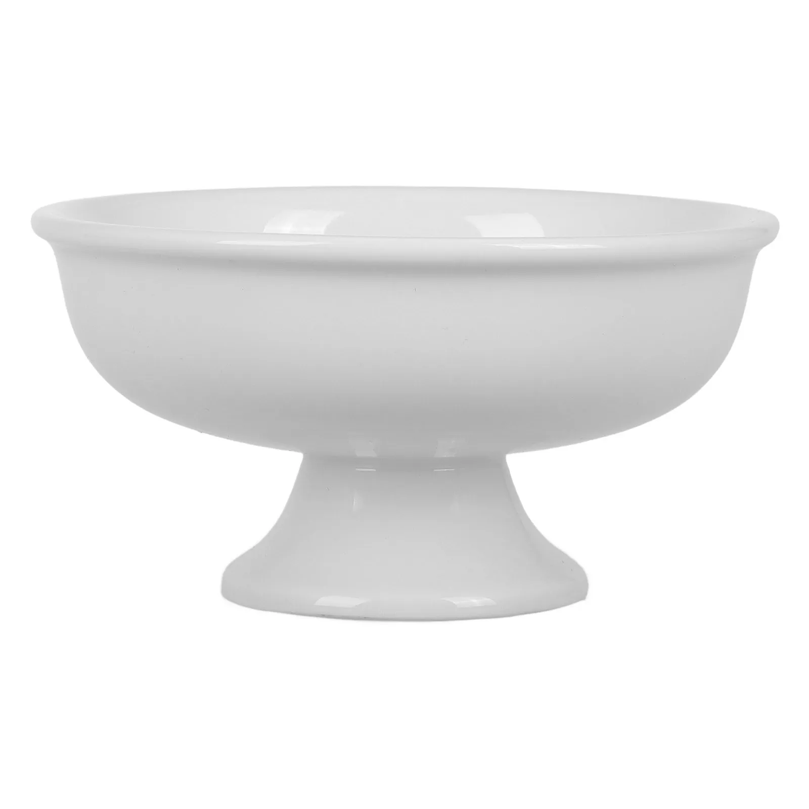 

Ceramic Dessert Bowl White Footed Pedestal Elevated Serving Bowl for Ice Cream Snacks Dried Fruits Decorative Dinnerware