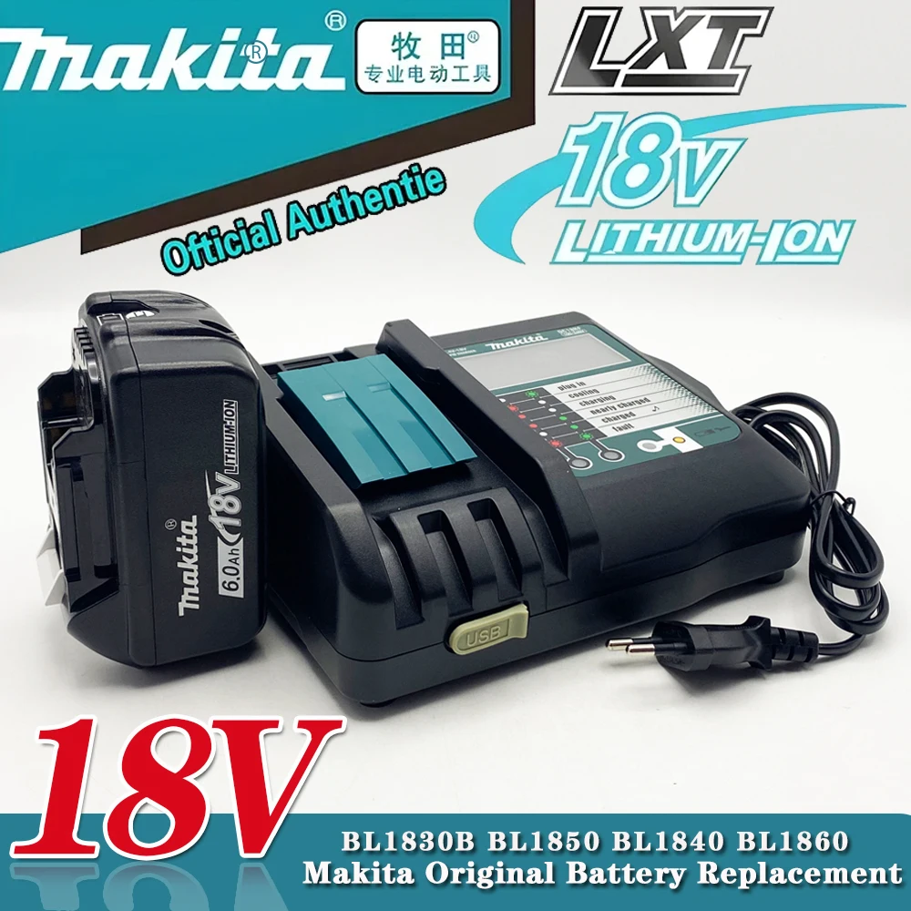 

Makita 18V Battery 6.0Ah BL1850B Lithium ion Genuine Makita 18V Battery BL1850 BL1860 BL1860B BL1840B