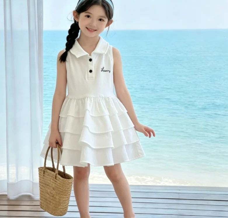 Baby Clothing Layers - ชุดเดรสเด็กผู้หญิง ฤดูใบไม้ผลิและฤดูร้อน 2026 เสื้อผ้าเด็กใหม่ สไตล์เกาหลี ชุดเดรสเด็กผู้หญิง