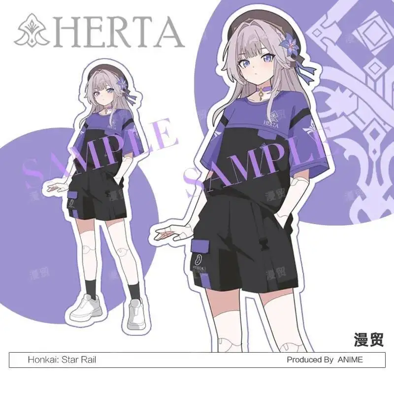 

Honkai: Star Rail Косплей Herta женский летний свободный топ с короткими рукавами футболка полный комплект карнавальных костюмов