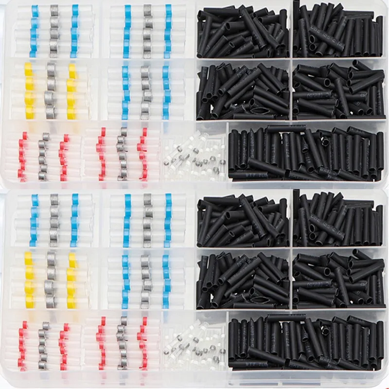 

430pcs Heat Shrink Connector Cable Sleeves Waterproof Solder Seal Wire Connectors Insulated Marine Insulated Solder Connector