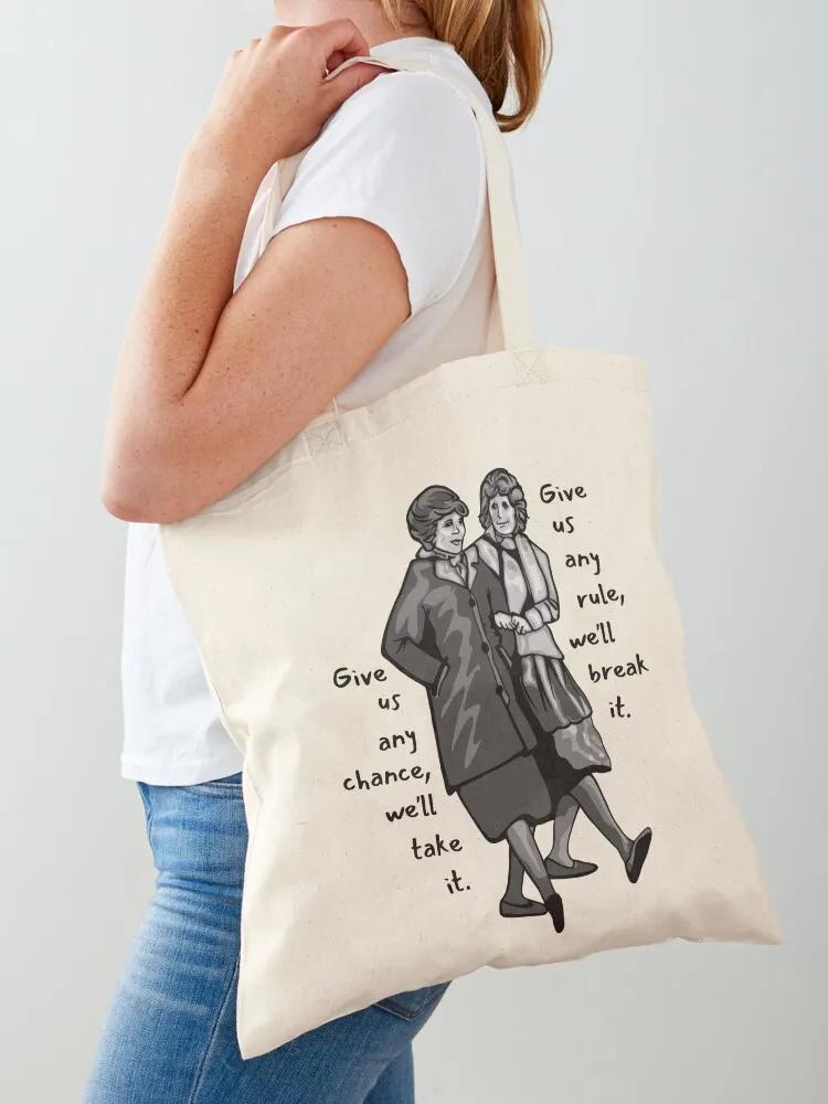 

Laverne & Shirley Drawing Tote Bag shopper bag women canvas bags woman 2025 Women's shopping bag custom canvas