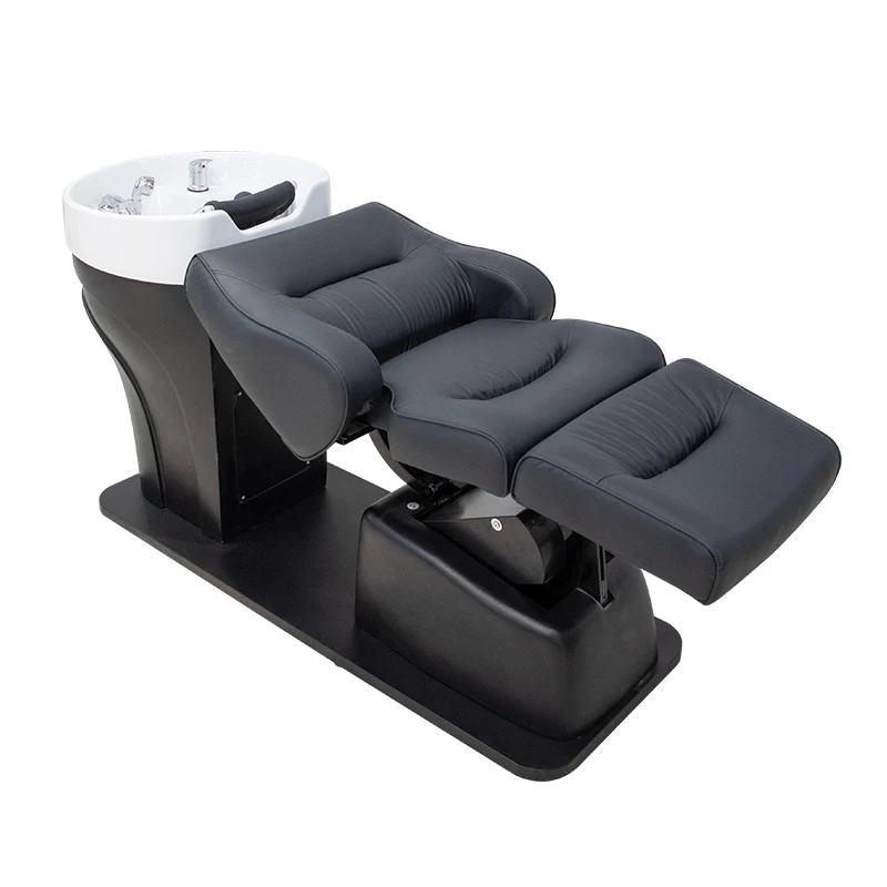 

Кровать для шампуня Простая полуотводящая кровать для смыва Парикмахерская керамическая раковина массажная кровать