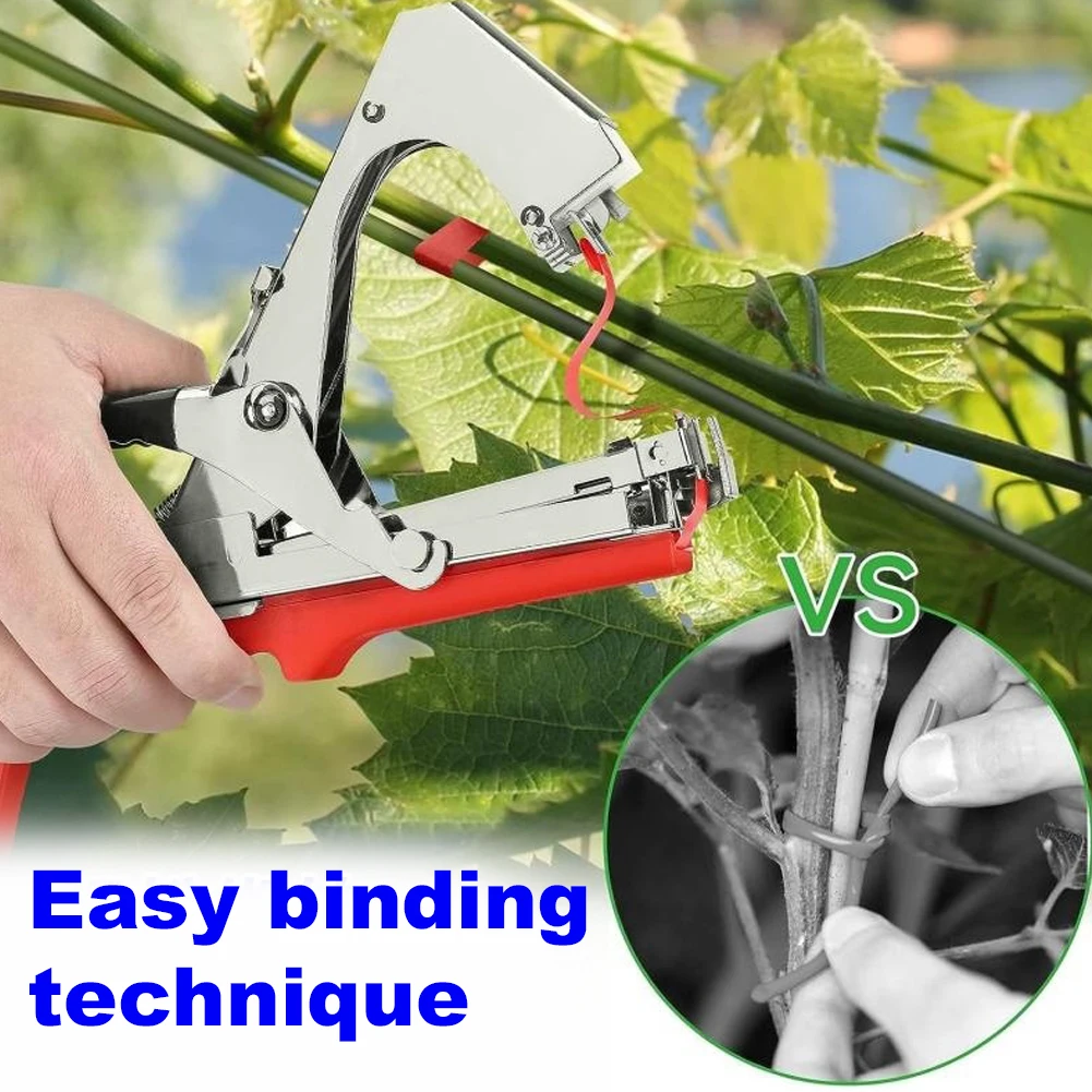 Tying Machine Plant Garden Plant Tapetool Tapener +10 Rolls Tape Set for Vegetable Grape Tomato Cucumber Pepper Flower