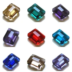 StreBelle AAA Multi Colors Rectangle Beads 10x8mm 8x6mm Square Crystal Glass Spacer Loose Bead DIY Jewelry Earring Findings