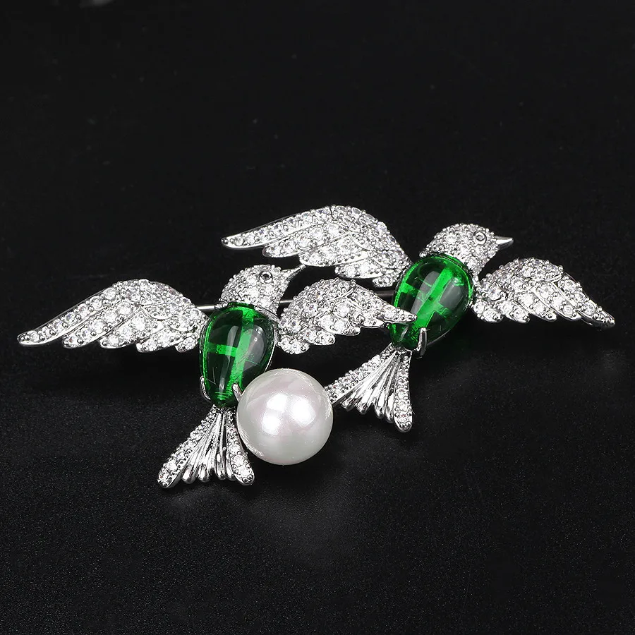 Imagem -04 - Green Jade Round Bird Broche Colar Atacado Beads Natural Linhas Fppj mm