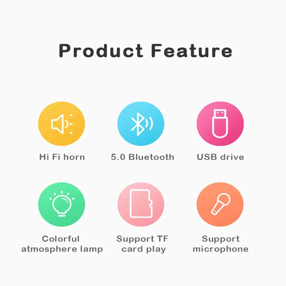 Bluetooth カラオケ音楽プレーヤー子供のおもちゃ Bluetooth 歌うマシンスピーカー LED ライト付き子供クリスマスギフト教育玩具