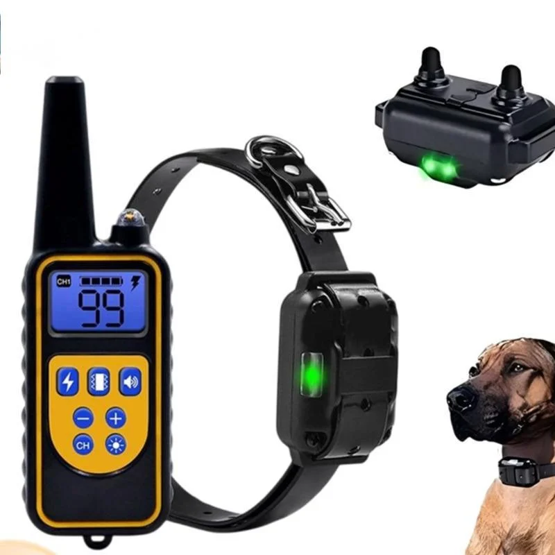 

Ошейник для дрессировки собак с дистанционным управлением, водонепроницаемый перезаряжаемый противоскользящий электрический шок, тренажер для домашних животных с регулируемыми уровнями для средней собаки