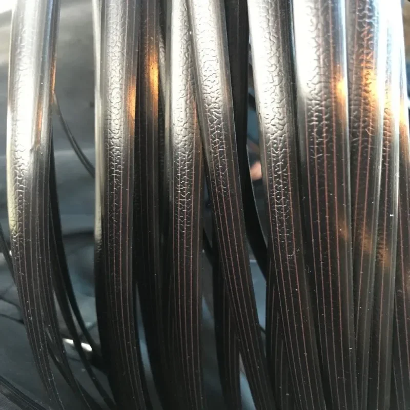 500G 8MM Wide Coffee Gradient Handmade Flat Synthetic Rattan Weaving Material Plastic Knit Repair Chair Table PE Rattan Supplies