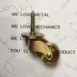 4PCS/Lot Casters Wheels for Furniture, Brass Gold Swivel Wheel Casters Screw Insert Replacement for Sofa Chair Cabinet