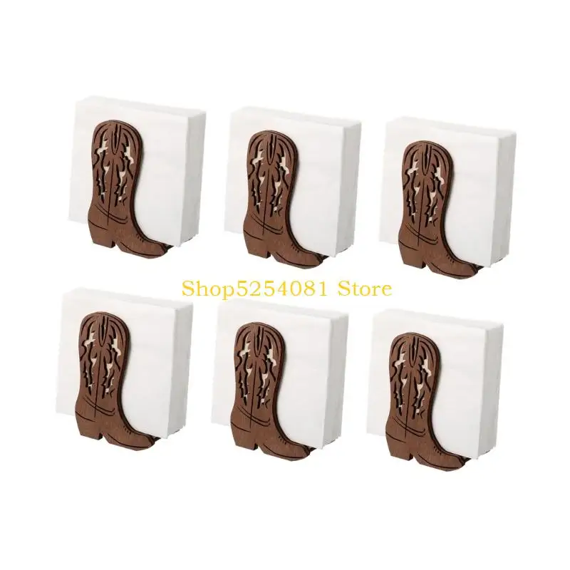 AXYC Traditional Western Boot Napkin Rack Suitable For Christmas Decoration