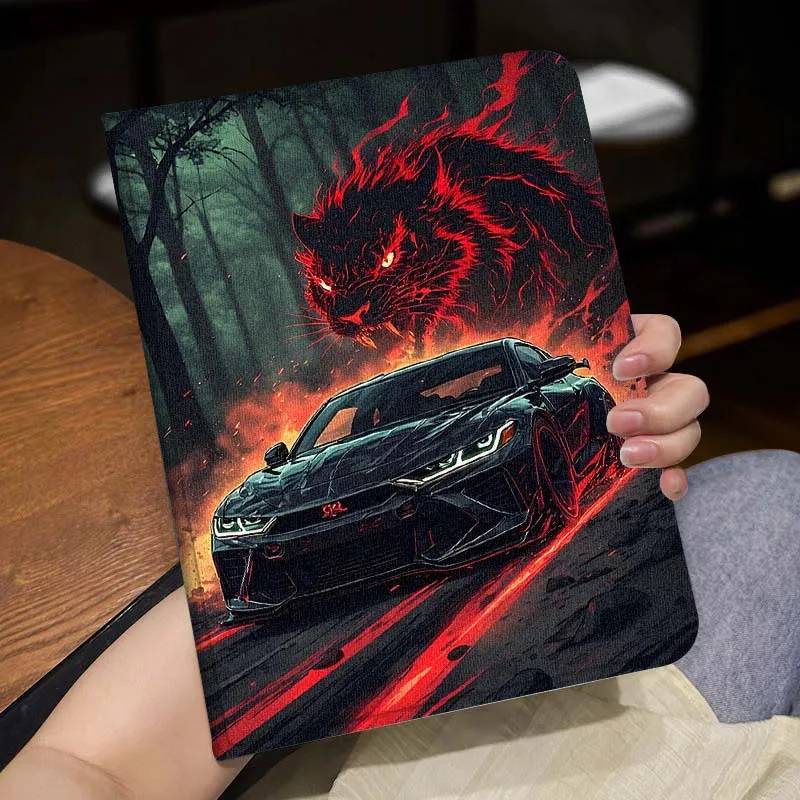 Dark Sports Car For Lenovo Xiaoxin Tab Pad K10 K11 Y700 P11 3rd GT Pro Plus Gen Tablet Case Gift Cover