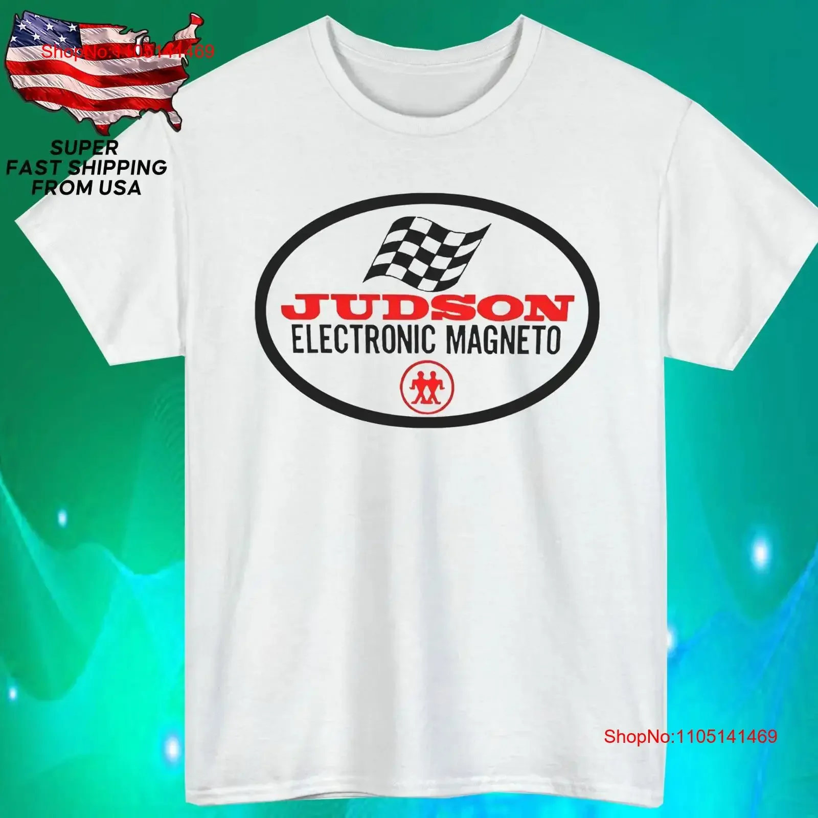 تي شيرت بشعار JUDSON MAGNETO مقاس كبير عتيق مغسول أنيق وممتد ومريح ملابس الشارع متعددة الاستخدامات جرافيك أوم