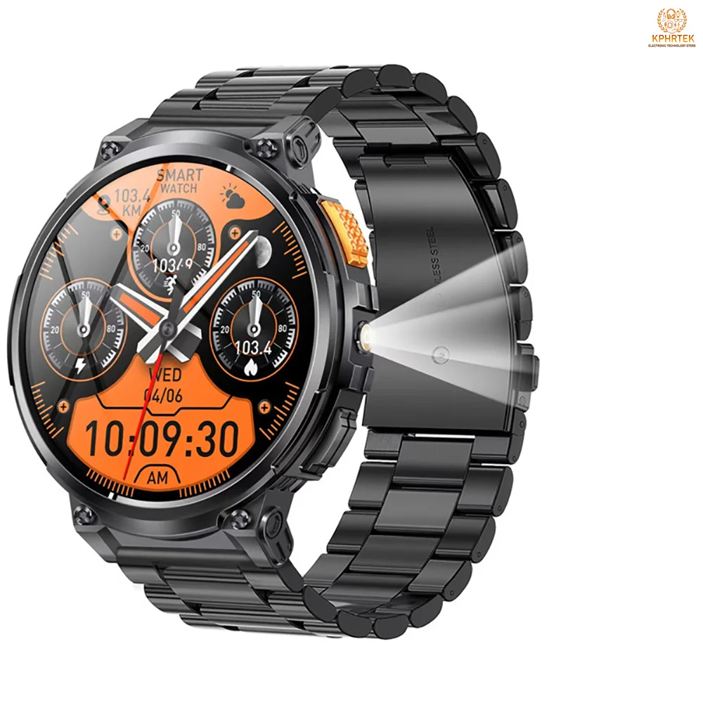 10 PCs K66 Smart Watch Bluetooth Call Flashlight 1.85inch Ips Heart Rate Blood Pressure Blood Oxygen Multi-Sport Watch